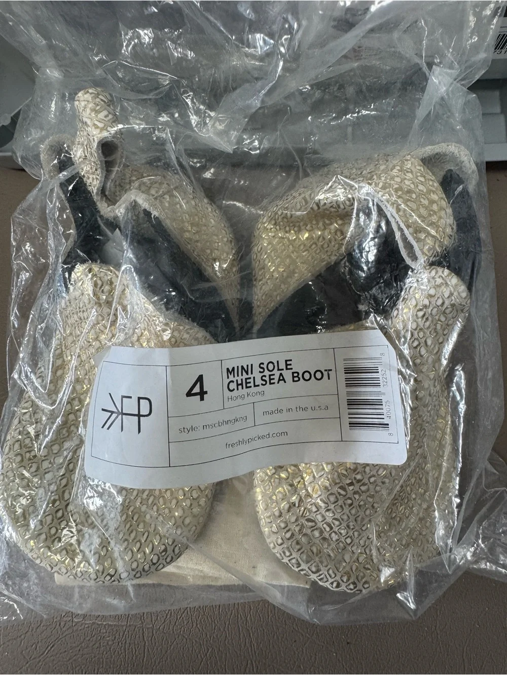 Freshly Picked Mini Sole Chelsea Boot - Hong Kong Metallic Gold